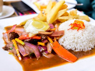 Peru South America - Lomo Saltado popular stir fry peruvian food.