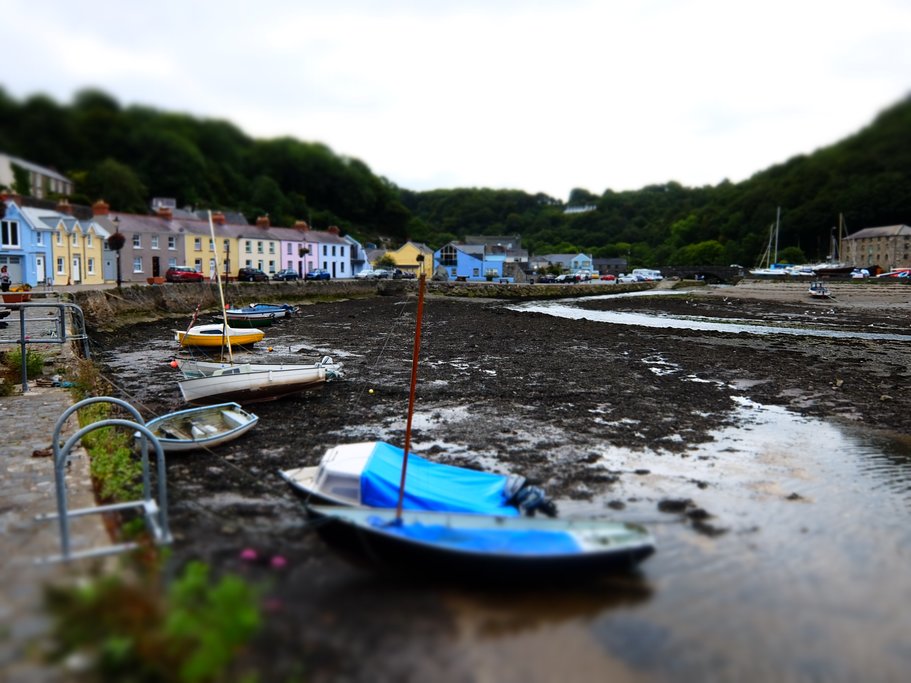 Cottages in Lower Fishguard, the film location for Under Milk Wood