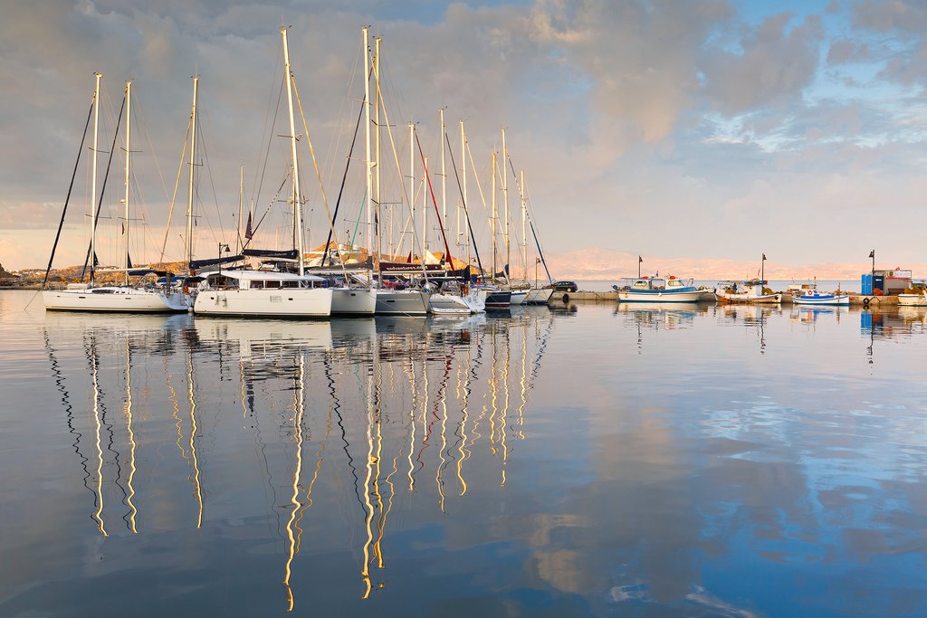 Boats at Naxos port