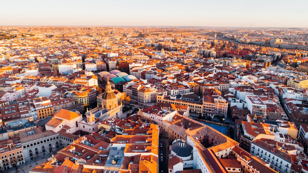 Aerial view of Madrid
