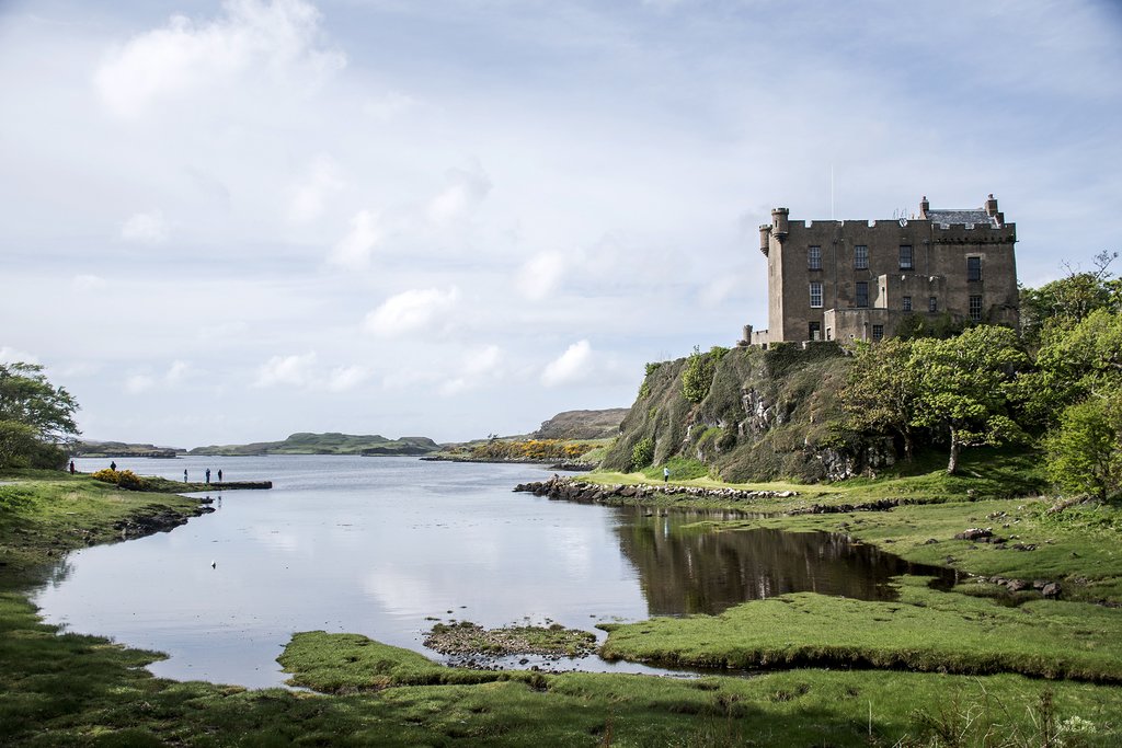 Dunvegan Castle standing sentry over Loch Dunvegan.