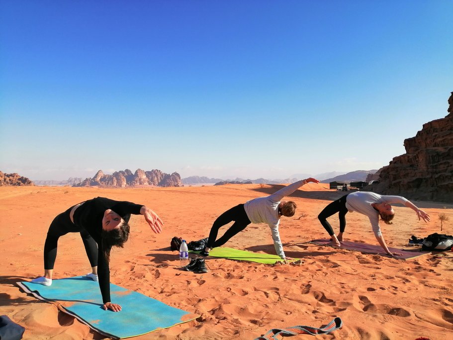Morning Yoga in Wadi Rum