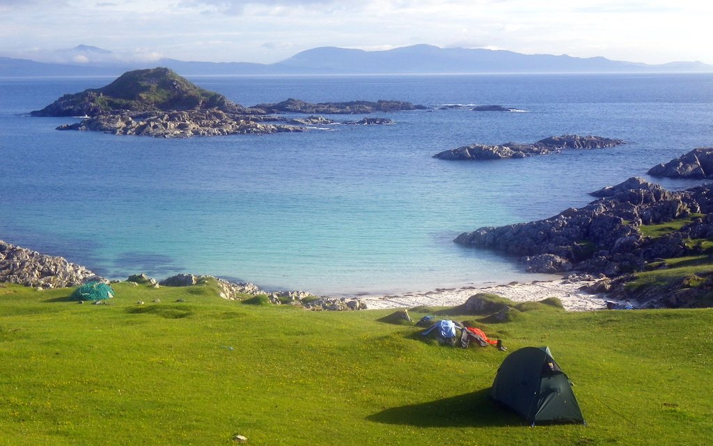 The white sand beaches and crystal clear seas of the Sound Of Arisaig.