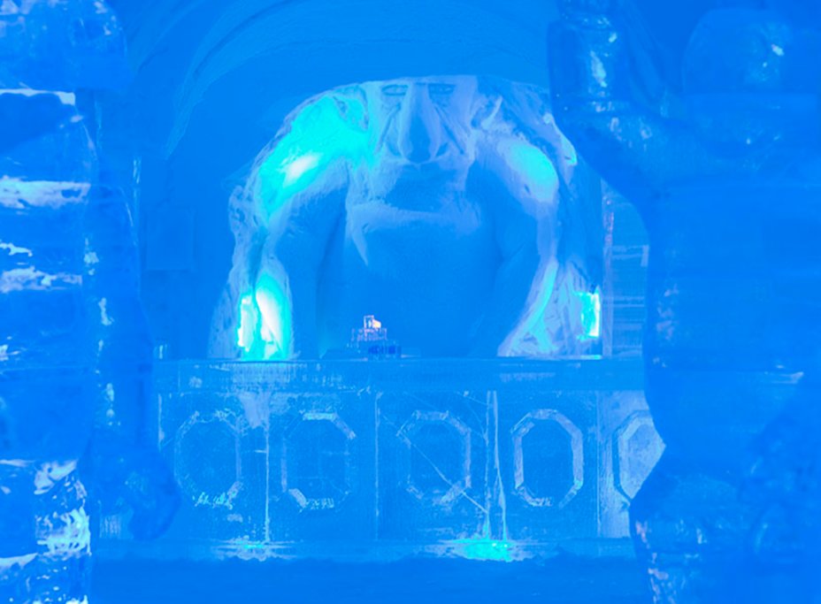 A view inside the Igloo Hotel