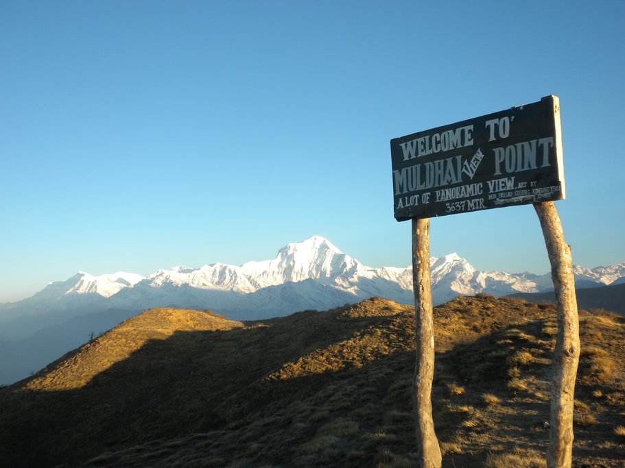 The view awaiting you at Muldai Peak