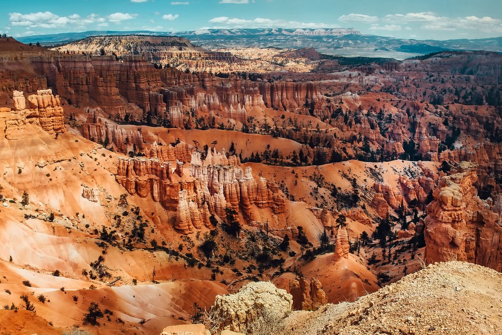 Aerial view over Bryce Canyon