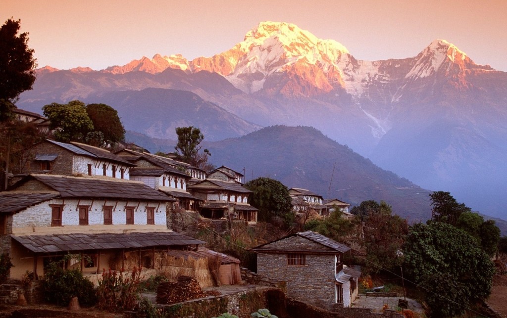 Looking out onto the Annapurnas