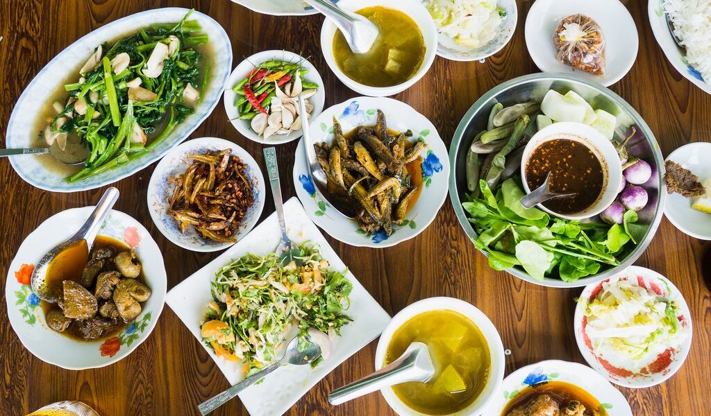 Burmese Food On A Table