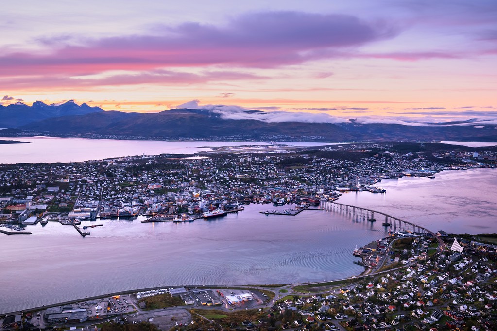 Sweeping views across the northern city of Tromsø.