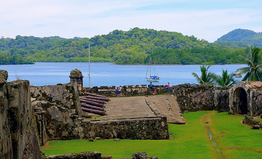 The ruins of a colonial fortress in Portobelo