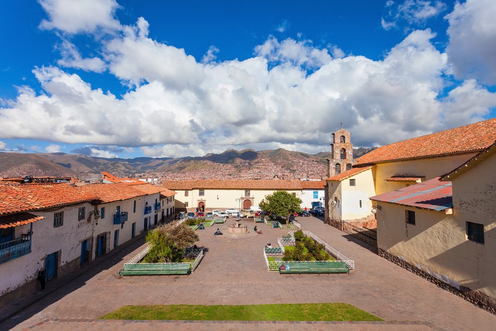 Plaza San Blas, known for its pretty square and fine restaurants