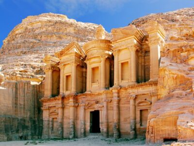 The monastery in world wonder Petra, Jordan
