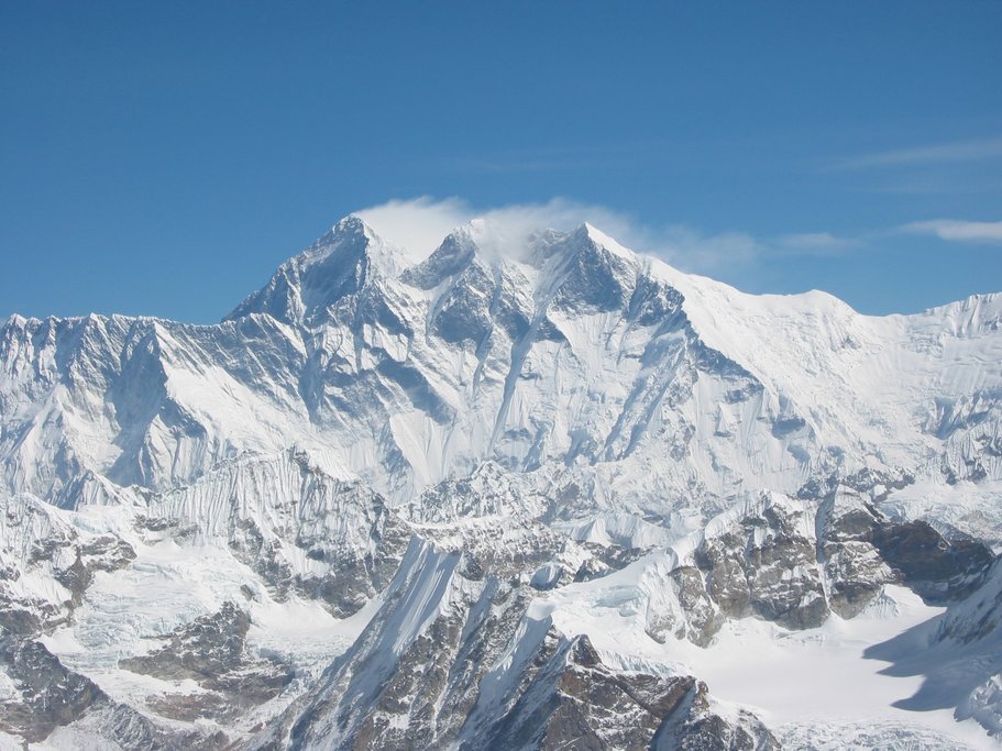 View of Mt Everest from the summit of Mera Peak