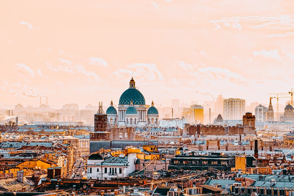 Panoramic view from the roof of St. Isaac's Cathedral