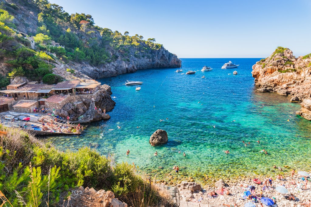 The postcard beach at Deià, Mallorca