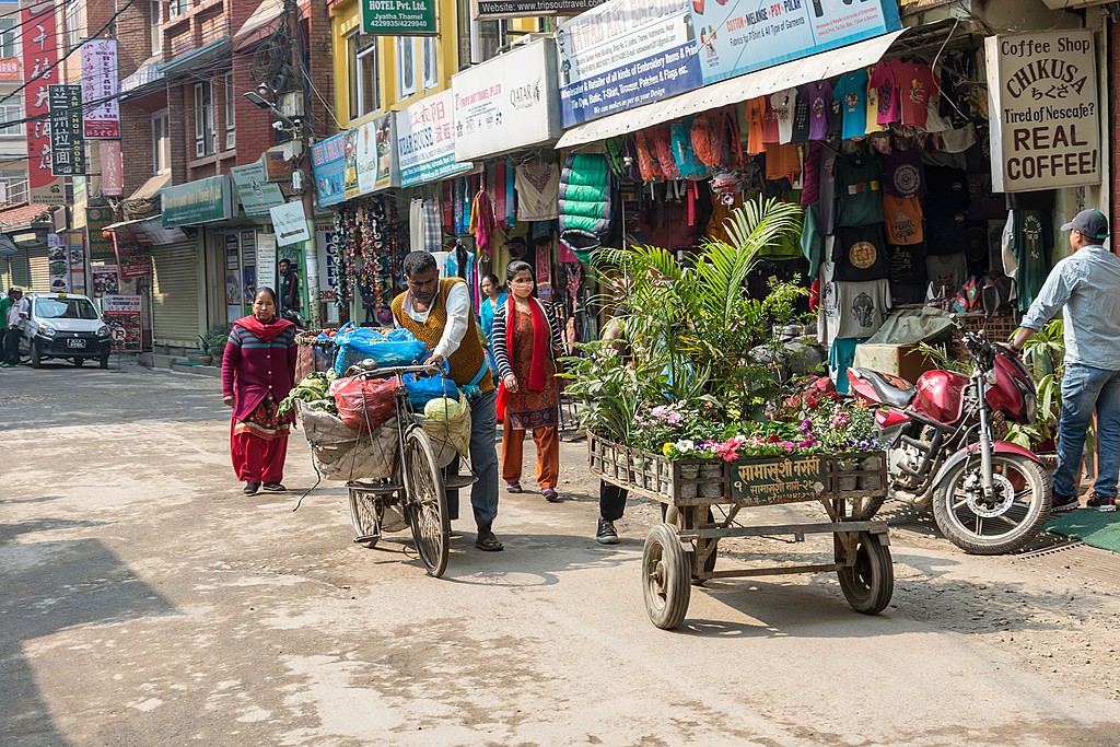 Narrow streets of Kathmandu