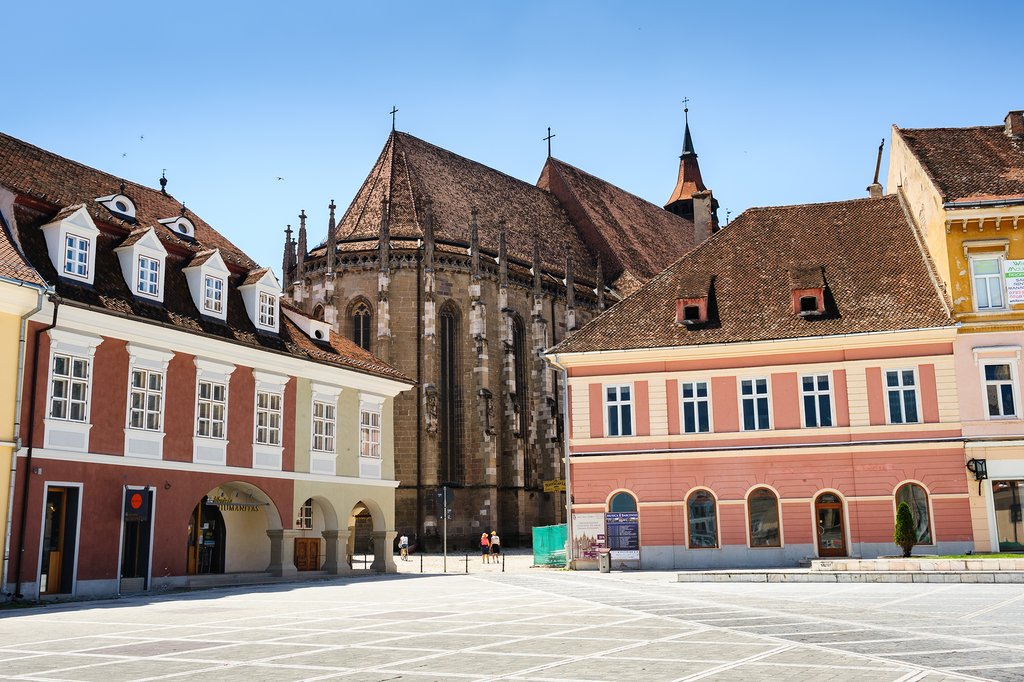 The Old Town in Brasov, Romania