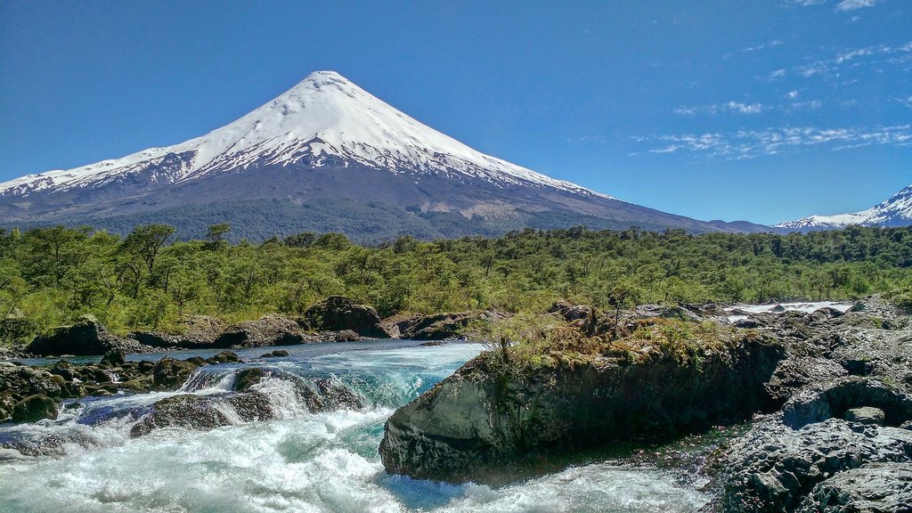 Waterfalls along the Petrohué River