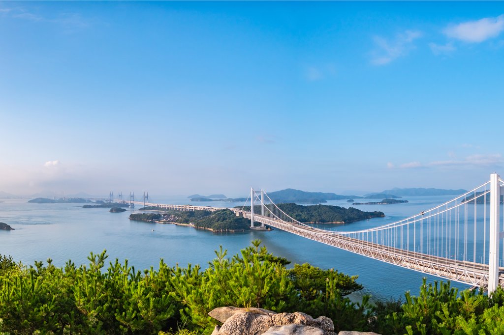 Great Seto Bridge as Seen from Mount Washuzan, Photo Courtesy of Okimo/Shutterstock