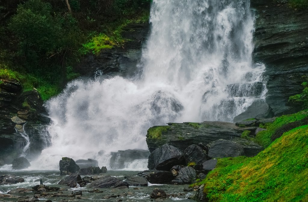 This scenic hike passes four waterfalls.