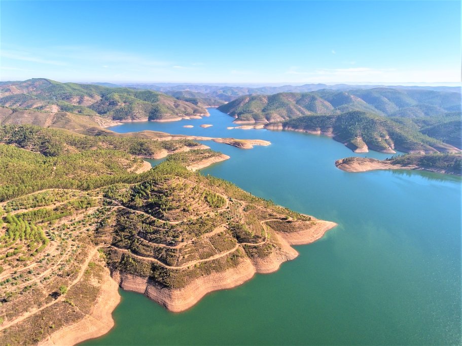 Aerial view over Monchique