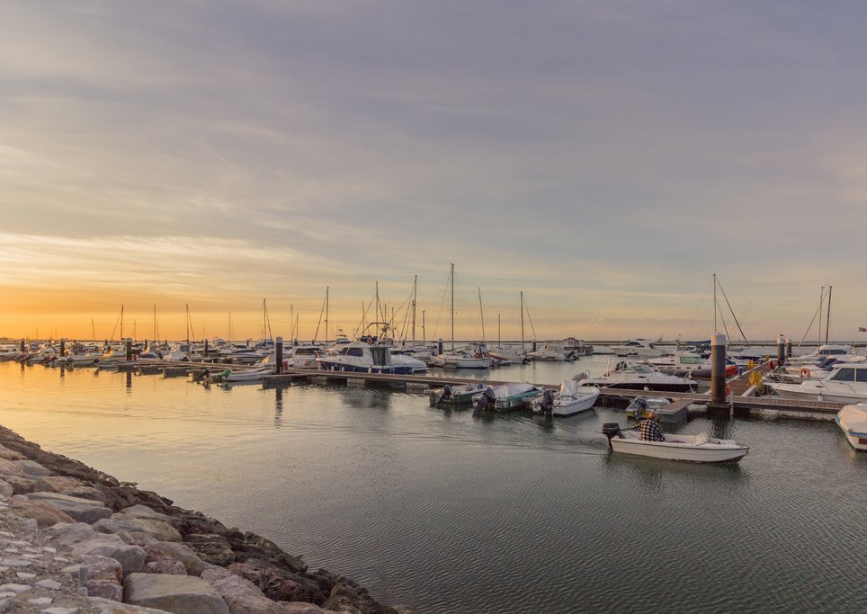 Sunrise on the Olhao Marina
