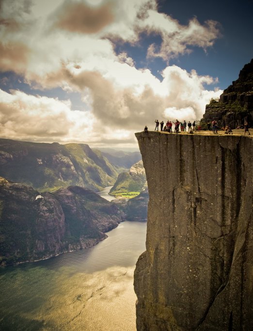 Magic hour light over Preikestolen - Photo by Dennis Toft Christensen