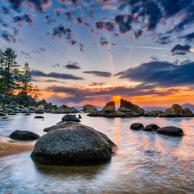 Sand Harbor at Sunset (Photo courtesy of Nevada Park Service)