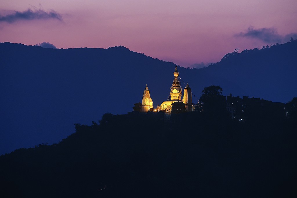 Swayambhunath at dusk