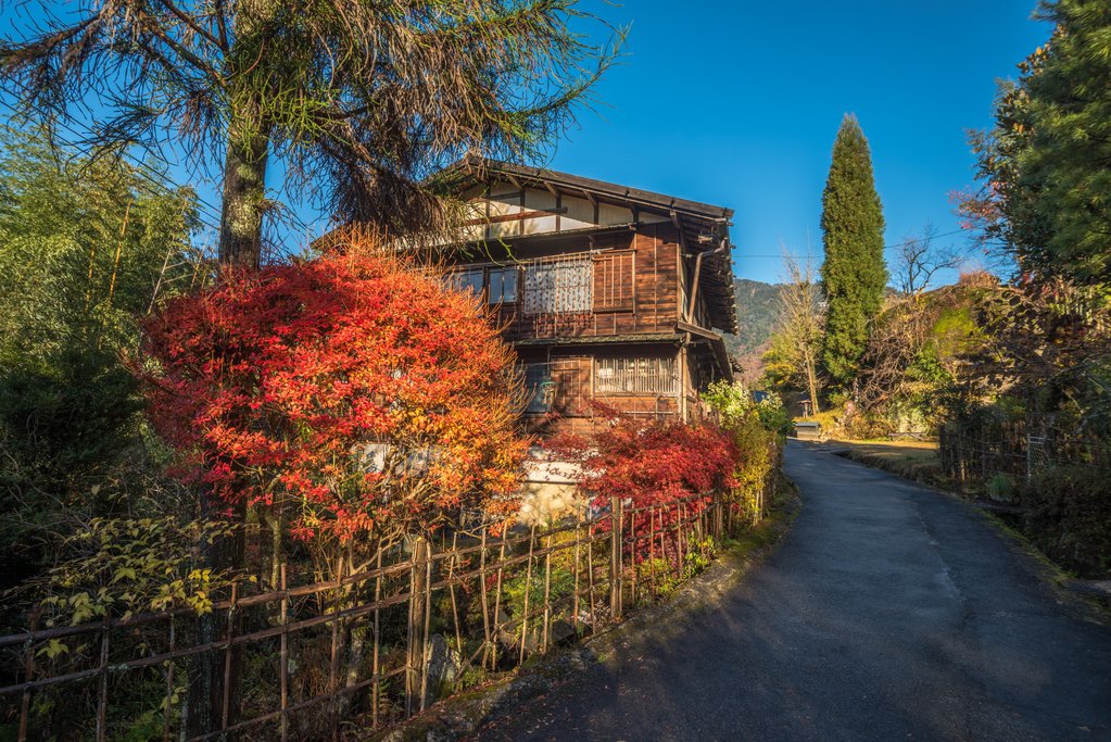 Traditional Wooden Building in Tsumago, Japan