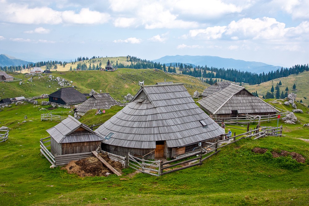 Traditional hut in Velika Planina
