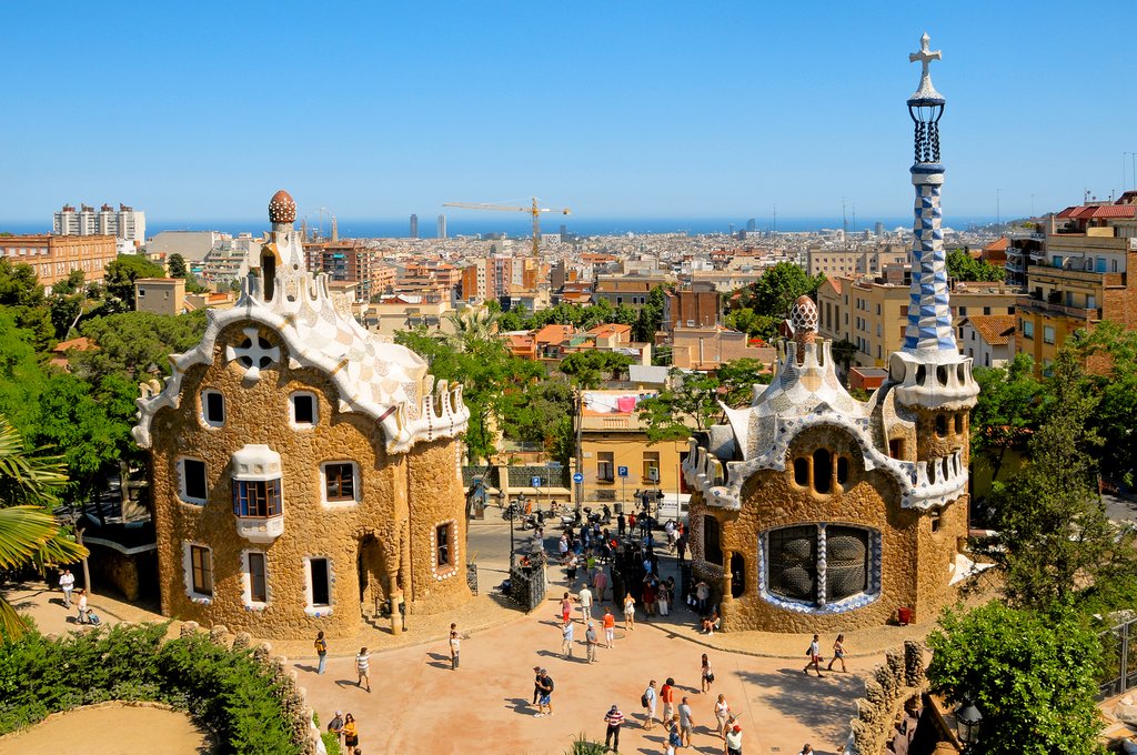 The famous park designed by Antoni Gaudi