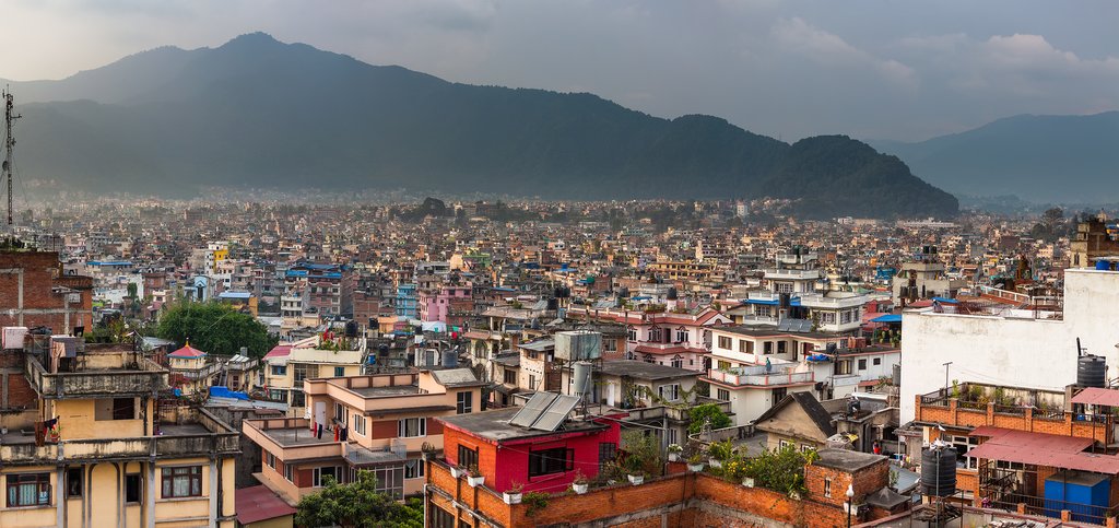 Aerial view of Kathmandu
