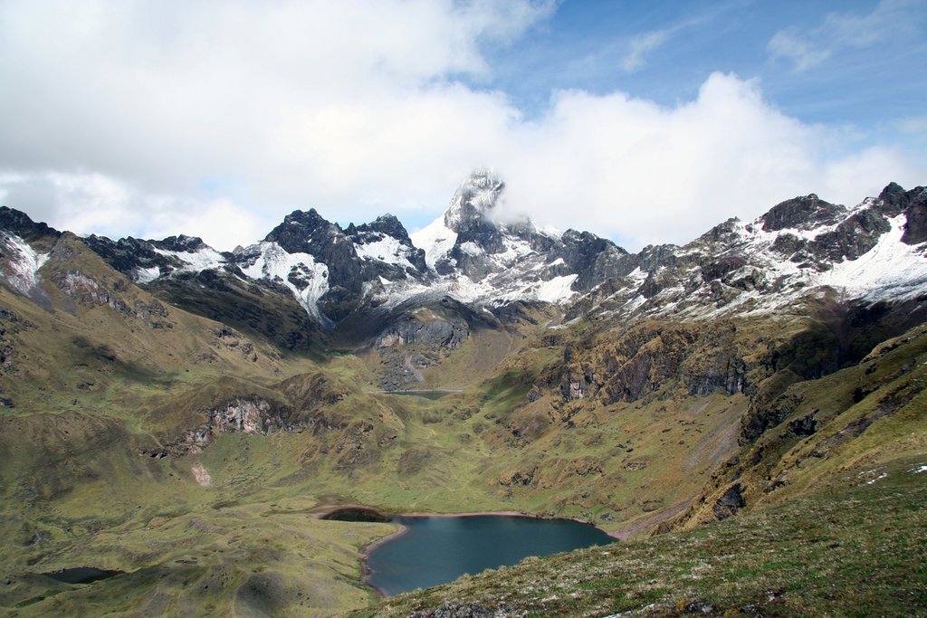View of the Urubamba Mountain Range from the Lares Valley in Peru