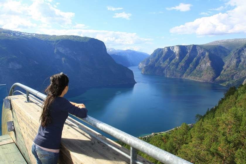 A viewpoint by the Aurland Fjord