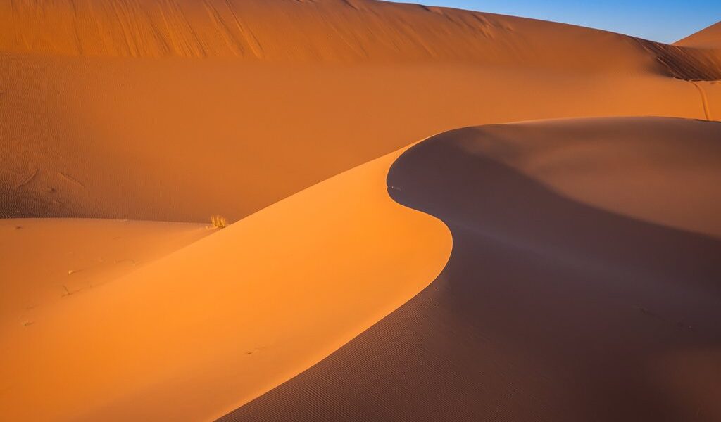 The Seas Of Dunes Of Erg Chebbi Near Merzouga In Southeastern Mo