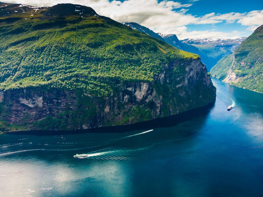 Drive along the Geirangerfjord to get to Valldal