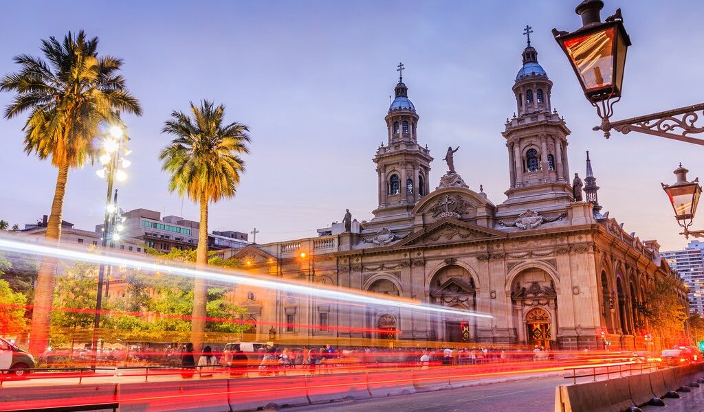 Santiago de Chile, Chile. Plaza de las Armas square in Santiago de Chile.