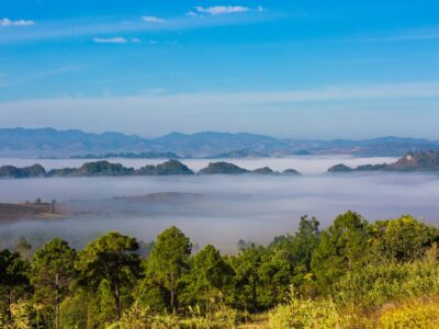 landscape panorama Kalaw Shan state Myanmar