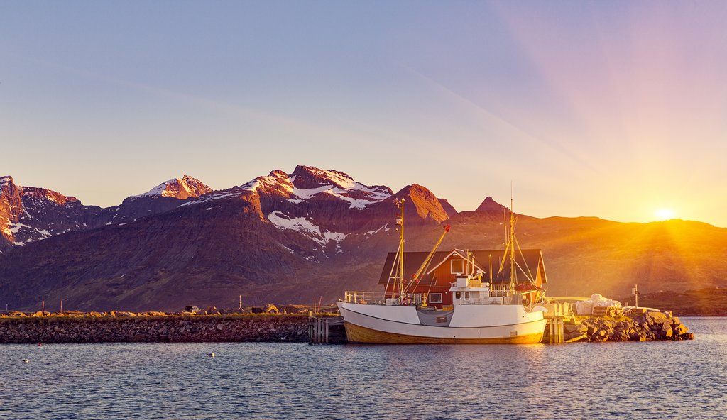 Fishing boat in Ramberg, Norway