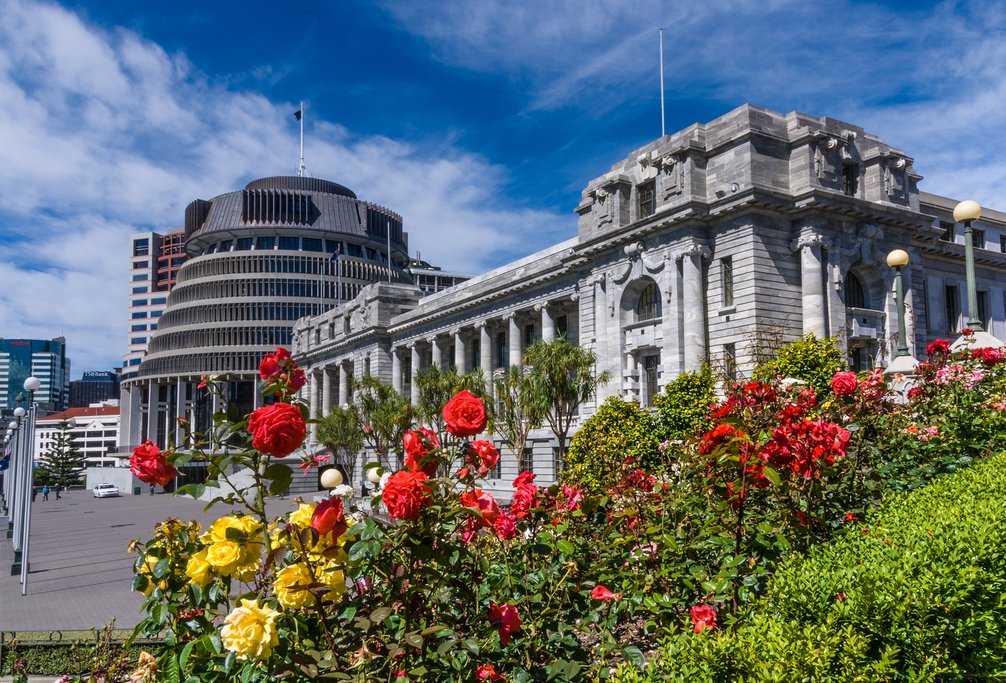 The Parliament buildings in Wellington