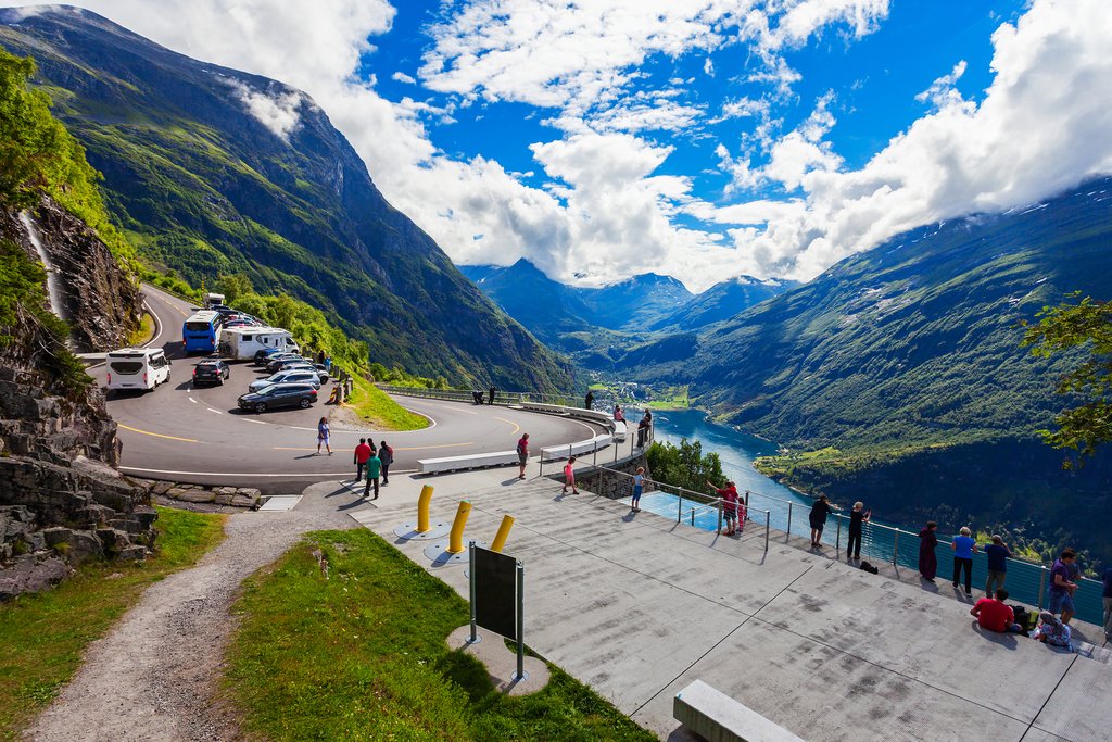 A scenic overlook along the Geirangerfjord