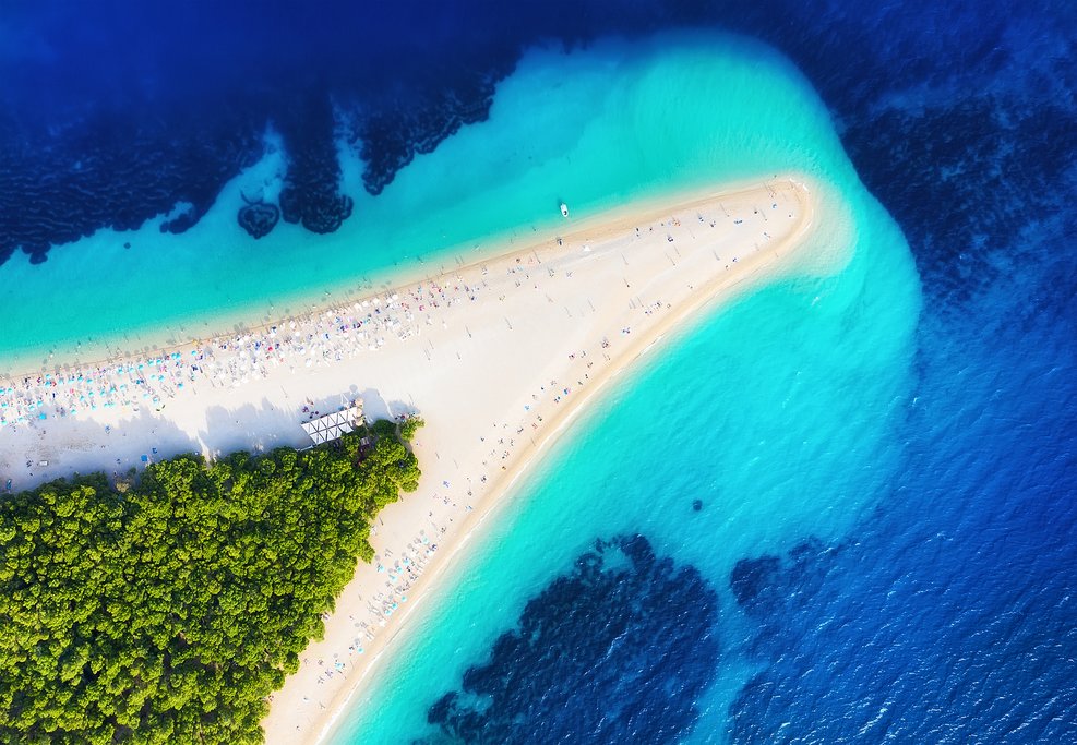 Croatia - Brač's iconic Zlatni Rat beach