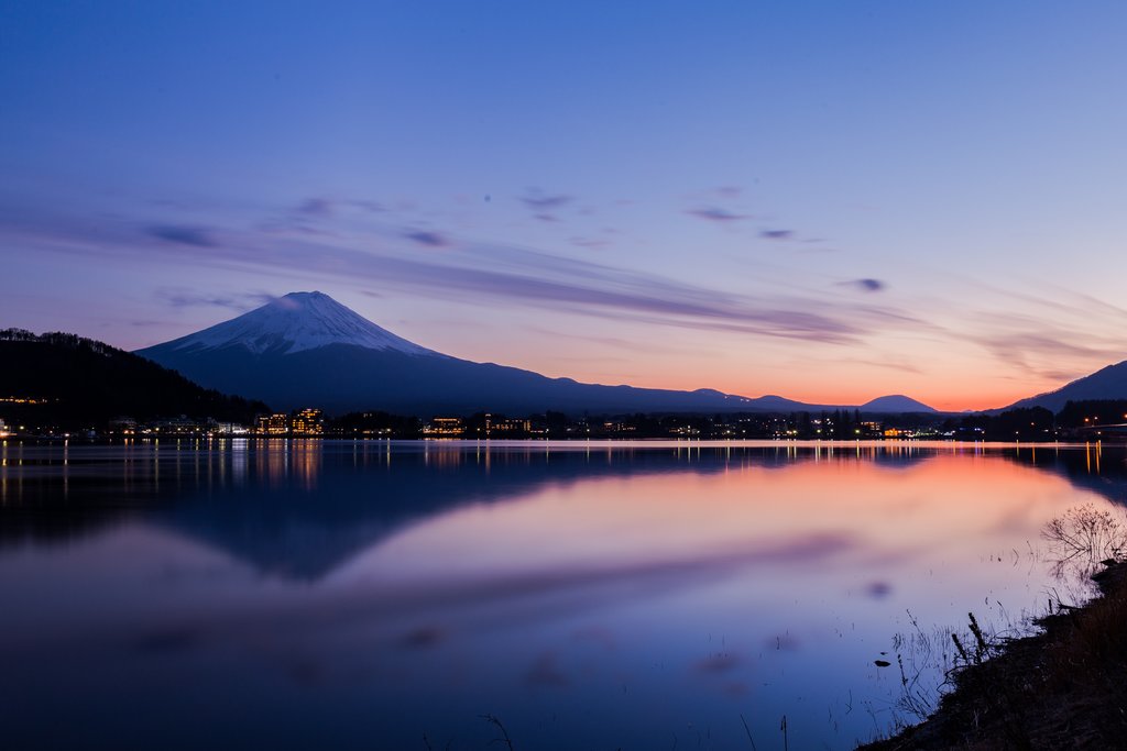 Sunset in Lake Kawaguchi