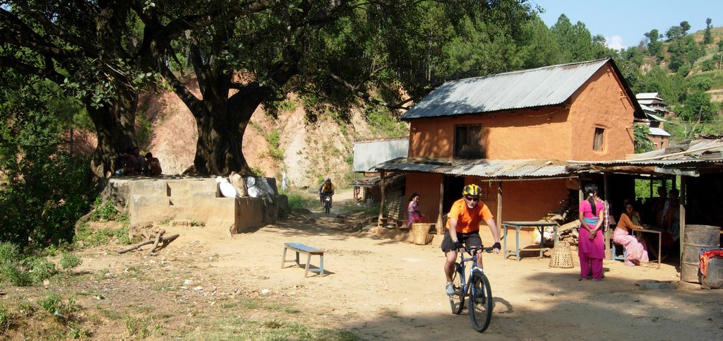 Biking through small villages
