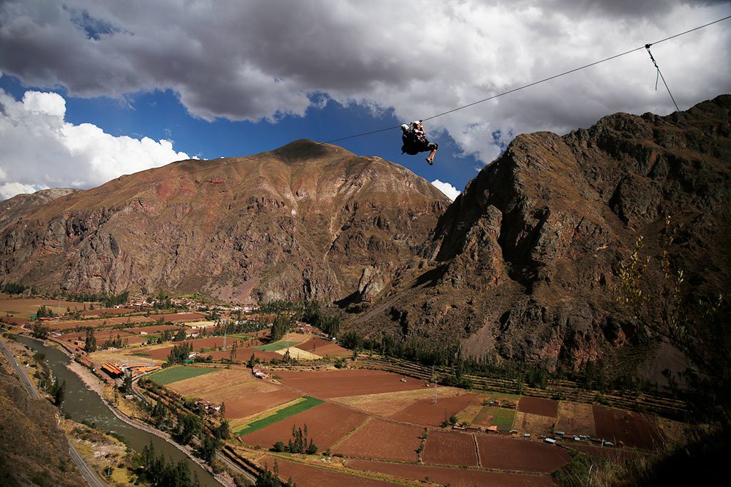 zip line in sacred valley