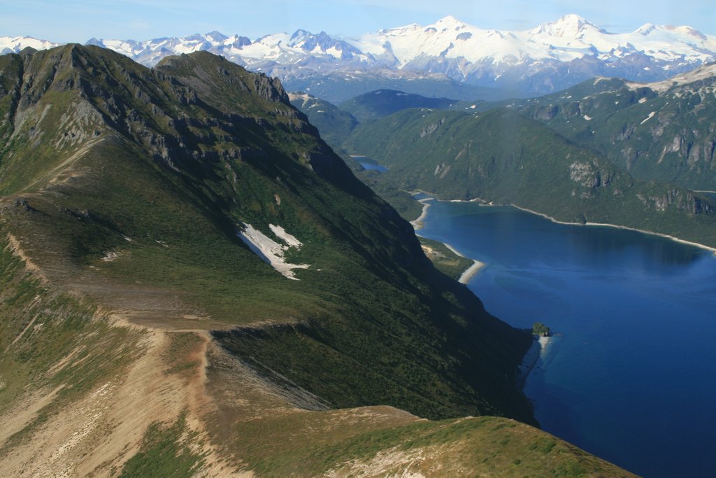 Aerial view on the way to Katmai NP, Alaska