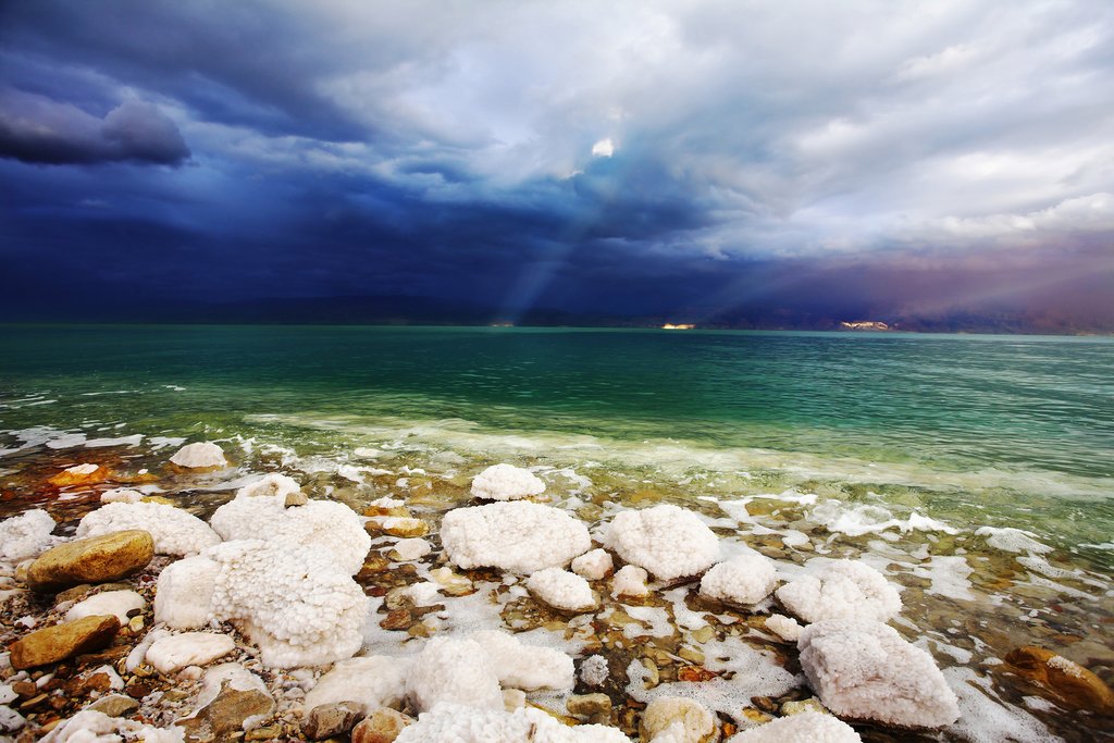 Thunderstorm over the Dead Sea