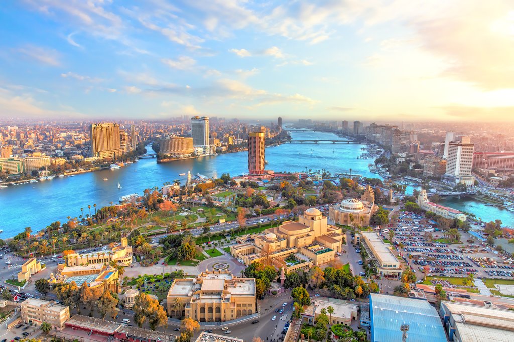 Magical light over Cairo and the Nile