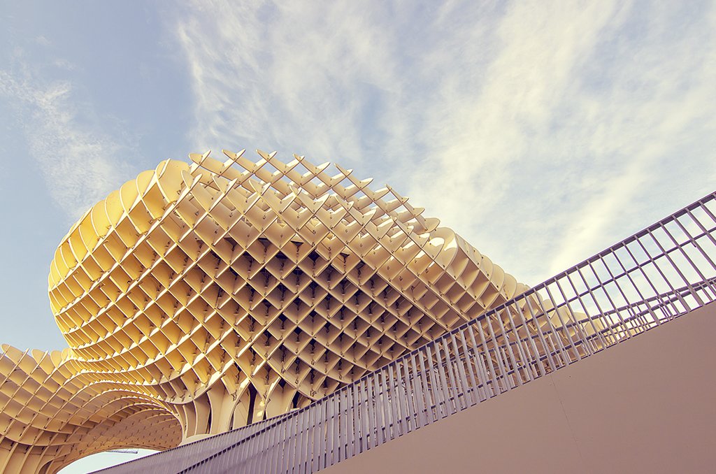 The modern lines of Seville's Metropol Parasol.